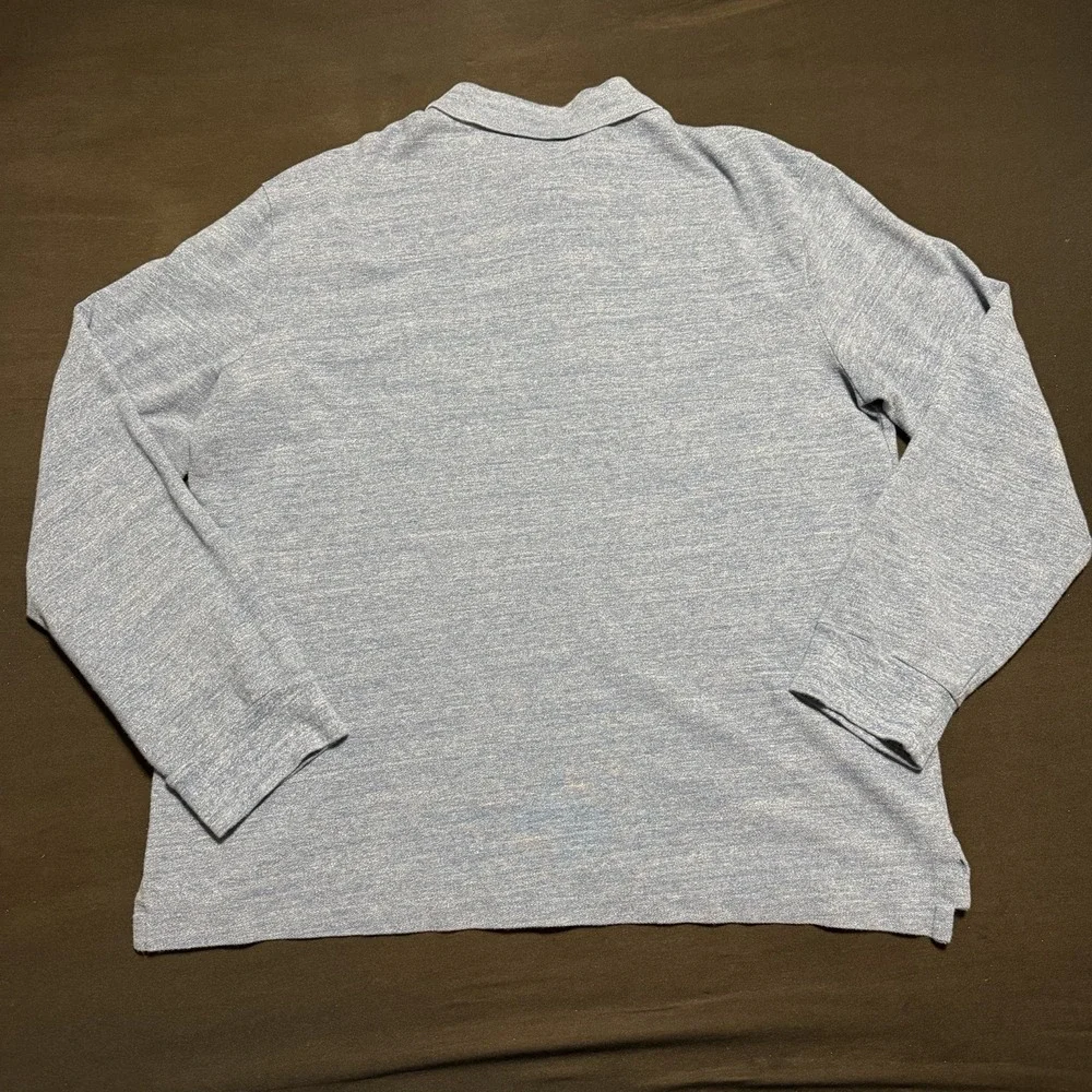 Polo Ralph Lauren Blue Long Sleeve Cotton Polo Shirt Men's SZ XL Navy Slim Fit